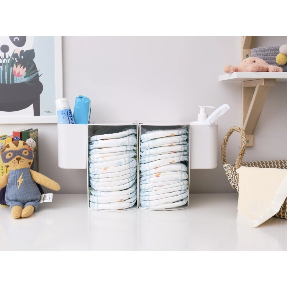 Dispositif Rangement De Couches Modulable Blanc 10 Dispositif Rangement De Couches Modulable Blanc – Image 10