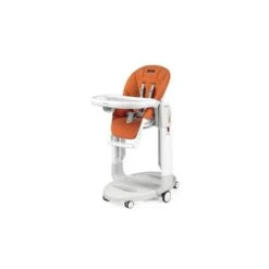 PEG PEREGO Chaise Haute Bébé Tatamia Follow Me Wonder Orange