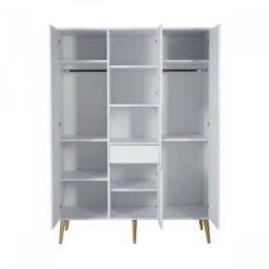 Chambre Trio Lit Bébé 60x120 Cm + Armoire Xl + Commode Avec Plan à Langer Cocoon Ice White -Allobébé qu061649534 6