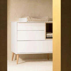 Chambre Trio Lit Bébé 70x140 Cm évolutif En Lit Enfant + Armoire + Commode Avec Plan à Langer Cocoon Ice White 13 Chambre Trio Lit Bébé 70x140 Cm évolutif En Lit Enfant + Armoire + Commode Avec Plan à Langer Cocoon Ice White -Allobébé qu061652294 3