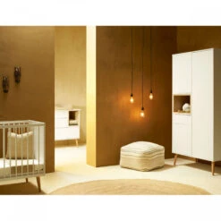Chambre Trio Lit Bébé 70x140 Cm évolutif En Lit Enfant + Armoire + Commode Avec Plan à Langer Cocoon Ice White 19 Chambre Trio Lit Bébé 70x140 Cm évolutif En Lit Enfant + Armoire + Commode Avec Plan à Langer Cocoon Ice White -Allobébé qu061652294 9