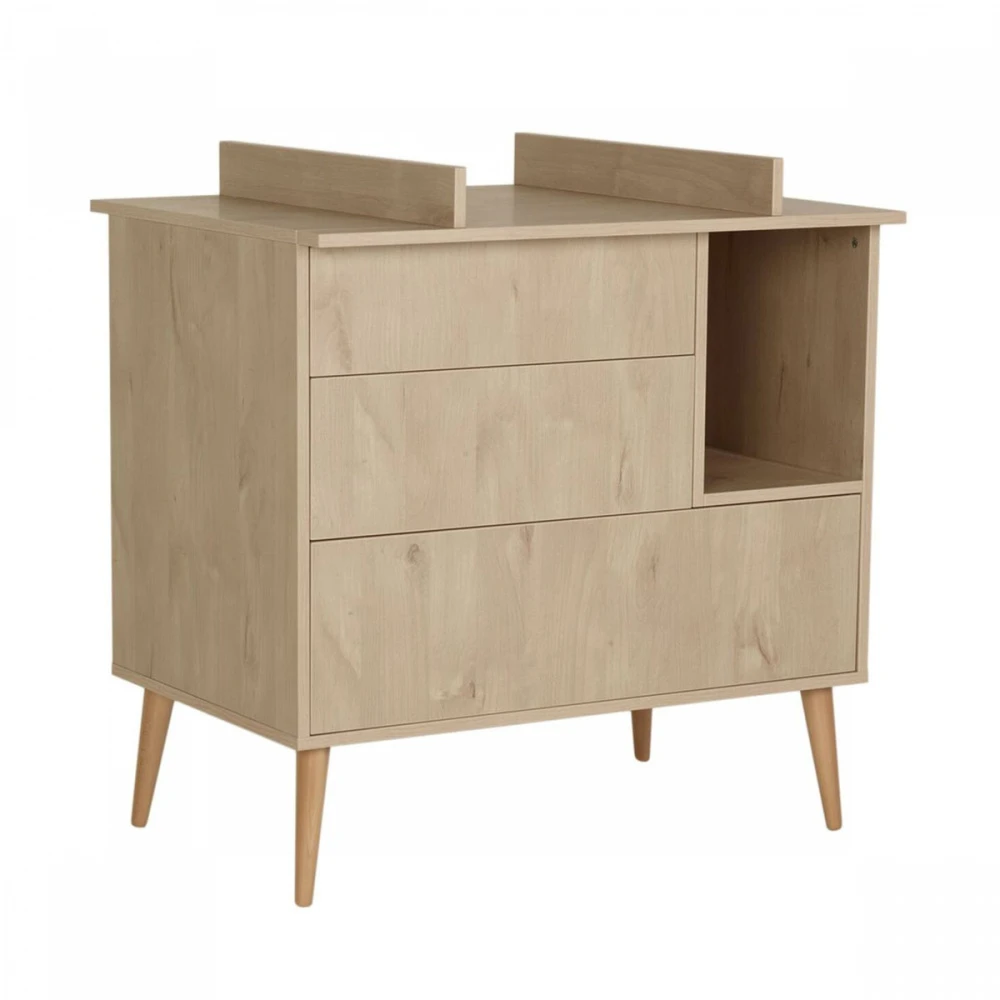 Chambre Trio Lit Bébé 60x120 Cm + Armoire Xl + Commode Avec Plan à Langer Cocoon Natural Oak 6 Chambre Trio Lit Bébé 60x120 Cm + Armoire Xl + Commode Avec Plan à Langer Cocoon Natural Oak – Image 6