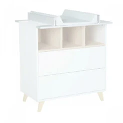 Chambre Trio Lit Bébé 60x120 Cm + Armoire + Commode Avec Plan à Langer Loft White 10 Chambre Trio Lit Bébé 60x120 Cm + Armoire + Commode Avec Plan à Langer Loft White -Allobébé qu061661402 4