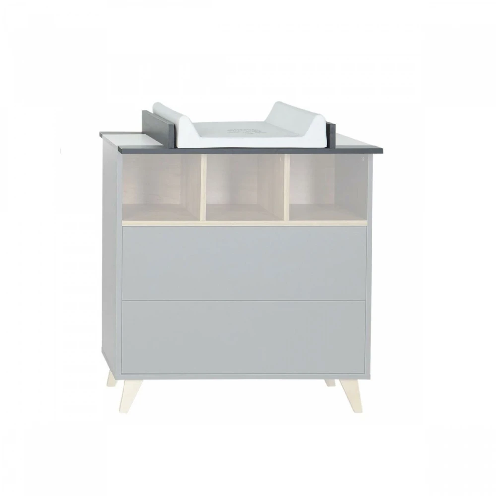 Chambre Trio Lit Bébé 60x120 Cm + Armoire + Commode Avec Plan à Langer Loft Anthracite 6 Chambre Trio Lit Bébé 60x120 Cm + Armoire + Commode Avec Plan à Langer Loft Anthracite – Image 6