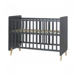 Chambre Trio Lit Bébé 60x120 Cm + Armoire + Commode Avec Plan à Langer Loft Anthracite 13 Chambre Trio Lit Bébé 60x120 Cm + Armoire + Commode Avec Plan à Langer Loft Anthracite -Allobébé qu061661464 6