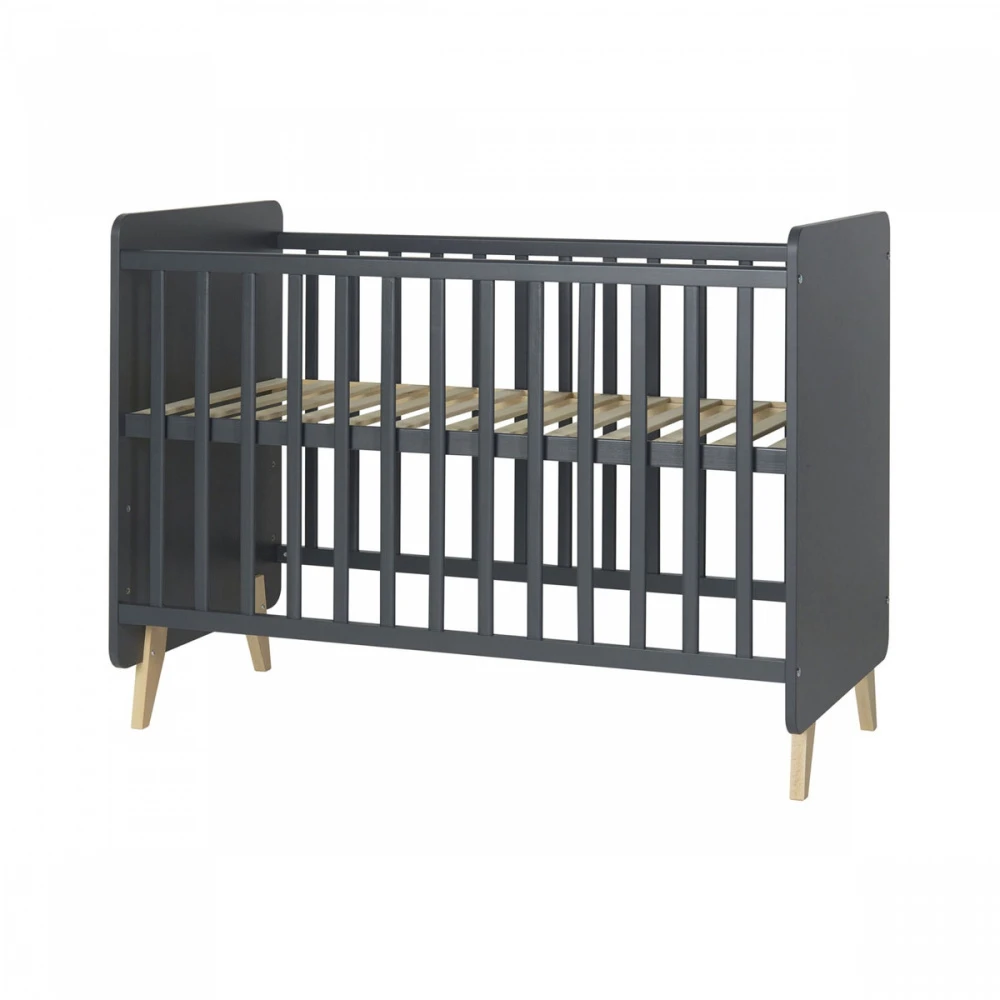 Chambre Trio Lit Bébé 60x120 Cm + Armoire + Commode Avec Plan à Langer Loft Anthracite 7 Chambre Trio Lit Bébé 60x120 Cm + Armoire + Commode Avec Plan à Langer Loft Anthracite – Image 7