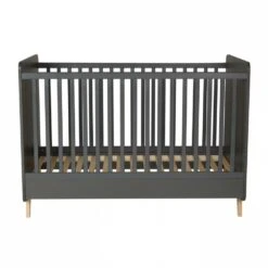 Lit Bébé 70x140 Cm évolutif En Lit Enfant Loft Anthracite