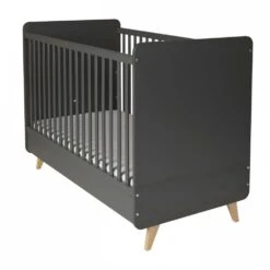 Lit Bébé 70x140 Cm évolutif En Lit Enfant Loft Anthracite -Allobébé qu063177574 5