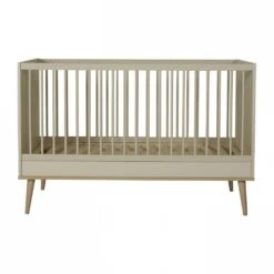 Lit Bébé 70x140 Cm évolutif En Lit Enfant Flow Argile Et Oak