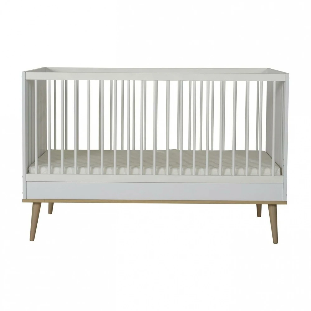 Lit Bébé 70x140 Cm évolutif En Lit Enfant Flow White Et Oak 2 Lit Bébé 70x140 Cm évolutif En Lit Enfant Flow White Et Oak – Image 2