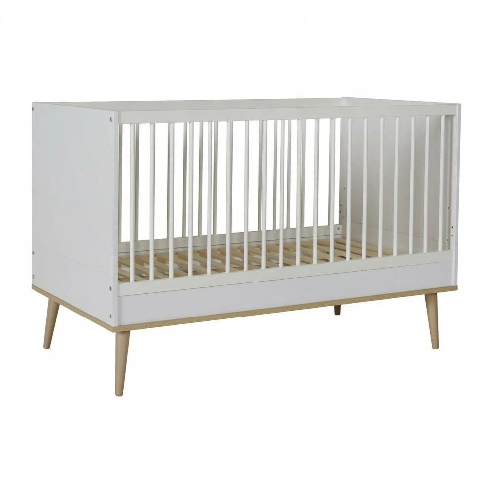 Lit Bébé 70x140 Cm évolutif En Lit Enfant Flow White Et Oak 3 Lit Bébé 70x140 Cm évolutif En Lit Enfant Flow White Et Oak – Image 3