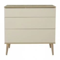 Commode 3 Tiroirs Flow Argile Et Oak