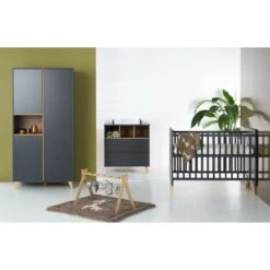 Armoire 3 Portes 1 Niche Loft Anthracite