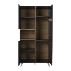 Armoire 3 Portes 1 Niche Loft Anthracite -Allobébé qu065277680 2