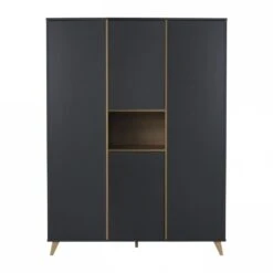 Armoire 4 Portes 1 Niche Loft Anthracite
