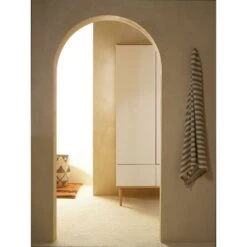 Armoire 2 Portes Flow White Et Oak