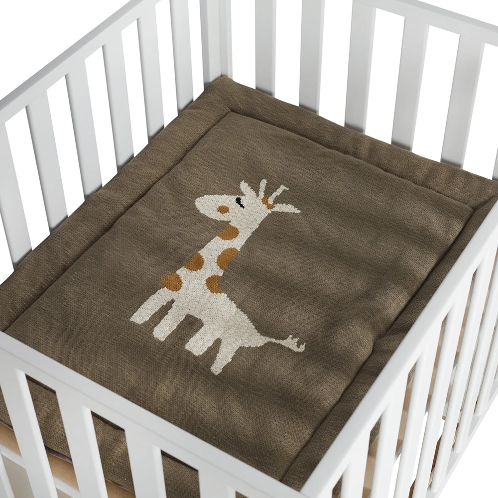 Tapis De Parc Tricot Girafe 73 X 93 Cm 2 Tapis De Parc Tricot Girafe 73 X 93 Cm – Image 2