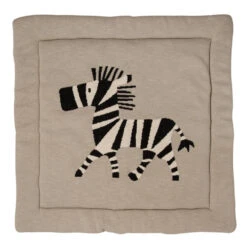 Tapis De Parc Tricot Zebre 73 X 93 Cm