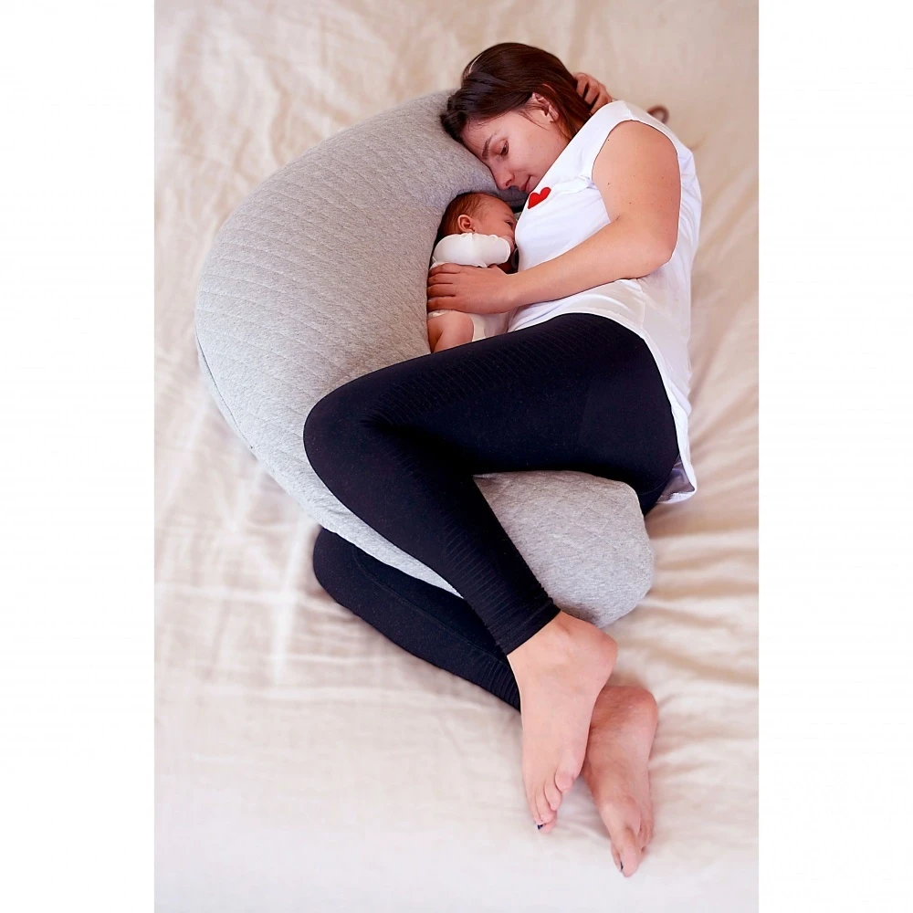 Beaba Coussin D'allaitement Big Flopsy Pearl Grey 4 Beaba Coussin D'allaitement Big Flopsy Pearl Grey – Image 4