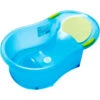 Baignoire Bébé 0-6 Mois + Transat Intégré Bleu Translucide