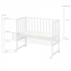 Lit Cododo Et Berceau Roba Style 3 En 1 En Bois Blanc -Allobébé ro063226696 5