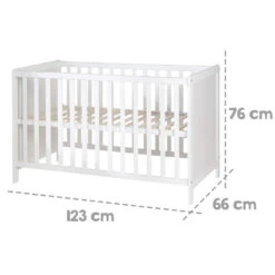 Roba Chambre Bébé Duo 'hamburg' Blanche 2 En 1 Lit Bébé 60x120 + Commode à Langer 2 Tiroirs -Allobébé ro069021516 3