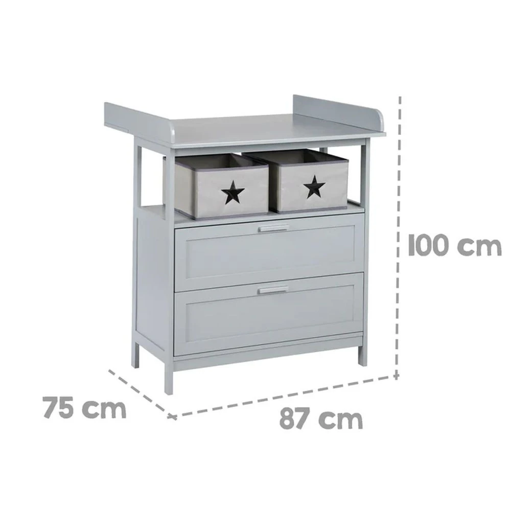 Roba Commode à Langer "hamburg" Grise 5 Roba Commode à Langer "hamburg" Grise – Image 5