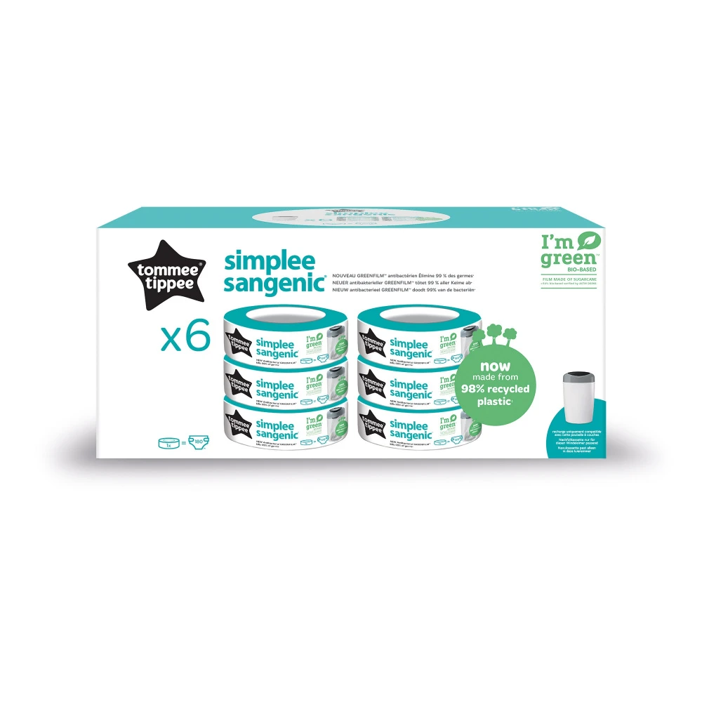 Tommee Tippee Multipack 6 Recharges Pour Poubelle Simplee 1 Tommee Tippee Multipack 6 Recharges Pour Poubelle Simplee