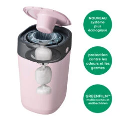 Tommee Tippee Poubelle à Couches Twist & Click Rose 14 Tommee Tippee Poubelle à Couches Twist & Click Rose -Allobébé sg095110020 6
