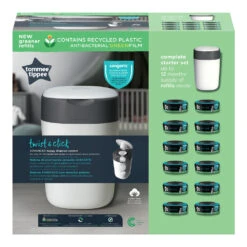 Tommee Tippee Starter Pack Twist & Click Poubelle Blanche + 12 Recharges -Allobébé sg095110051 7