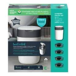 Tommee Tippee Starter Pack Twist & Click Poubelle Blanche + 4 Recharges -Allobébé sg095110204 7