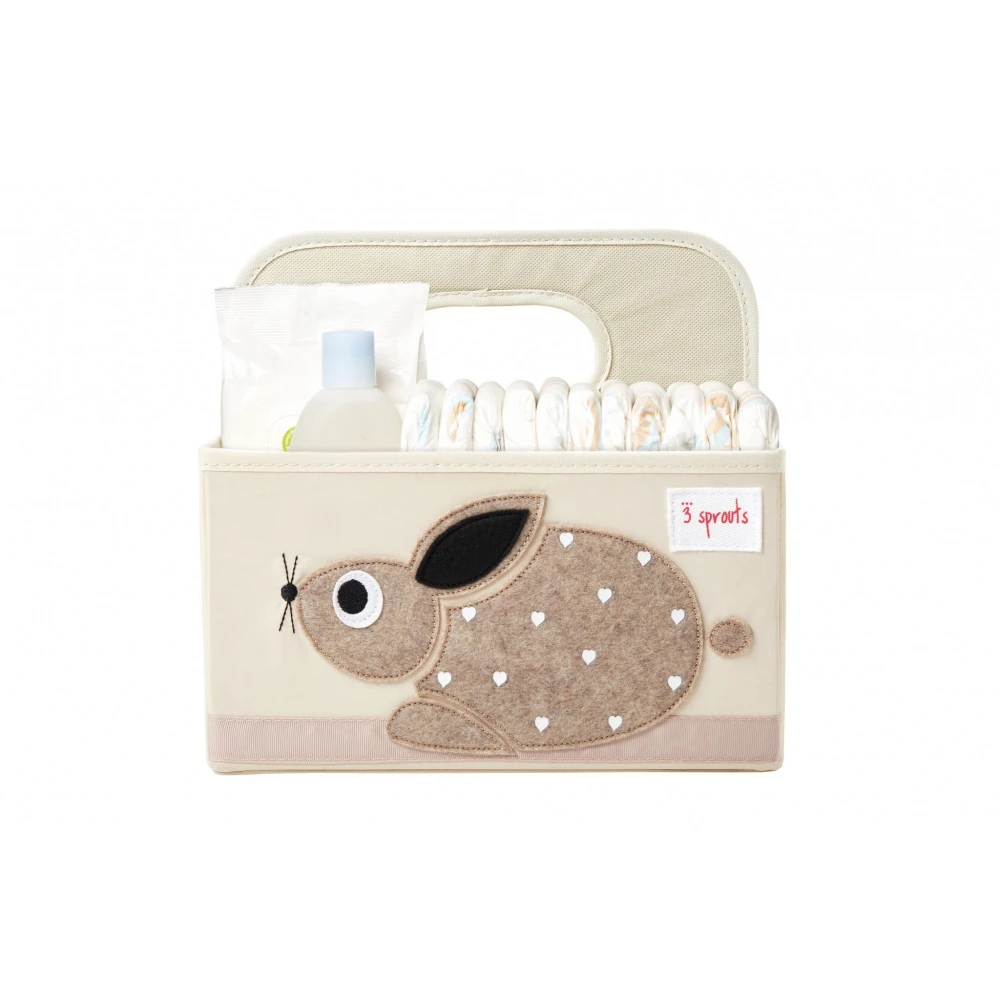 3 Sprouts Panier De Toilette Bébé Lapin 28 X 25 Cm 2 3 Sprouts Panier De Toilette Bébé Lapin 28 X 25 Cm – Image 2