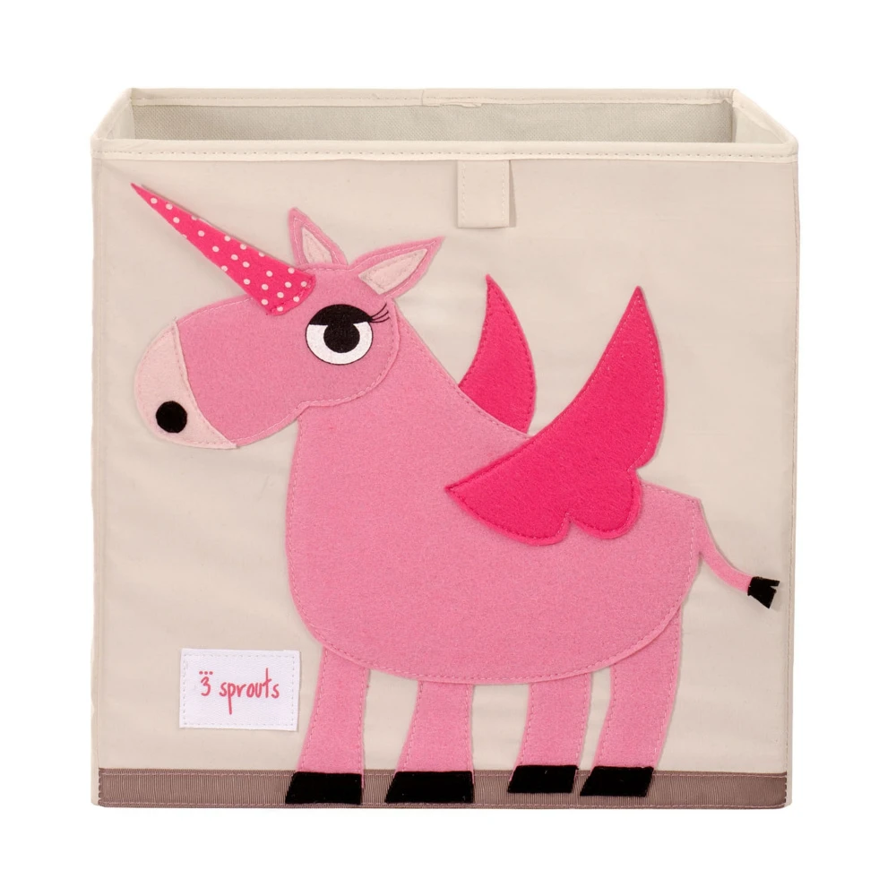 3 Sprouts Cube De Rangement Licorne 33 X 33 Cm 1 3 Sprouts Cube De Rangement Licorne 33 X 33 Cm