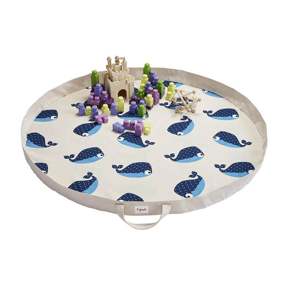 3 Sprouts Sac à Jouets / Tapis De Jeu 2 En 1 Baleine 4 3 Sprouts Sac à Jouets / Tapis De Jeu 2 En 1 Baleine – Image 4