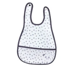 Bavoir Plastifié Panda Chao Chao Lettres