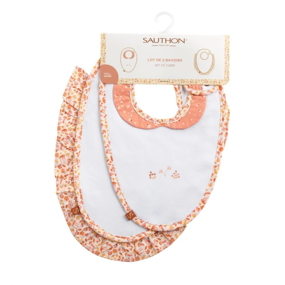 Lot De 2 Bavoirs Bébé Esmée 2 Lot De 2 Bavoirs Bébé Esmée – Image 2