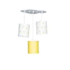 Suspension Lumineuse Trio Pluche Et Pompon