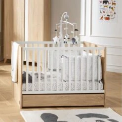 Chambre Bébé Trio Lit Bébé 60x120 + Commode+armoire Nova Blanc Lin 18 Chambre Bébé Trio Lit Bébé 60x120 + Commode+armoire Nova Blanc Lin -Allobébé st061615760 7
