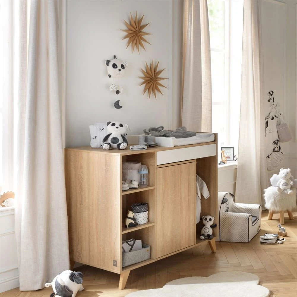Chambre Bébé Trio Lit Bébé 60x120 + Commode+armoire Nova Blanc Lin 9 Chambre Bébé Trio Lit Bébé 60x120 + Commode+armoire Nova Blanc Lin – Image 9