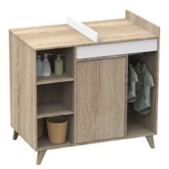 Chambre Bébé Duo Lit Bébé 60x120 + Commode Nova Blanc Lin 10 Chambre Bébé Duo Lit Bébé 60x120 + Commode Nova Blanc Lin -Allobébé st061615869 4