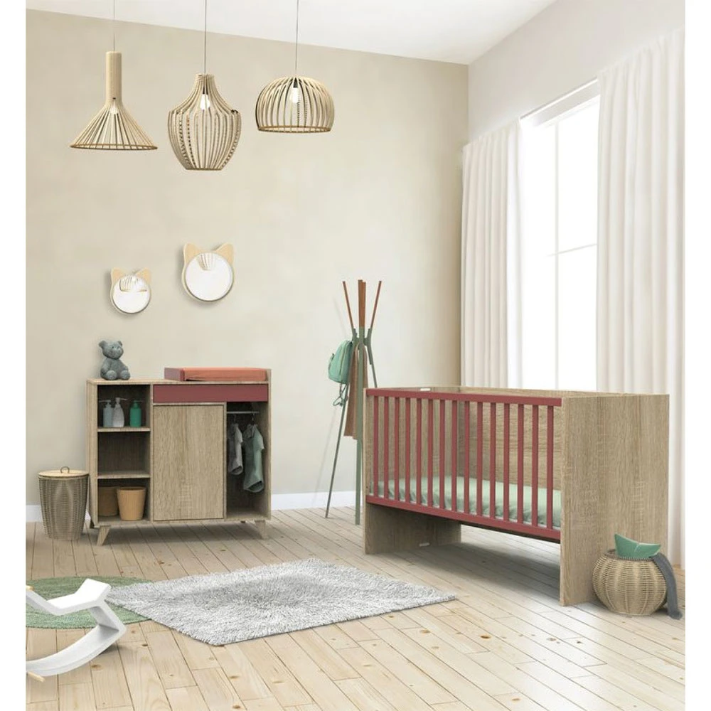 Chambre Bébé Duo Lit Bébé 60x120 + Commode Nova Rose Canyon 1 Chambre Bébé Duo Lit Bébé 60x120 + Commode Nova Rose Canyon