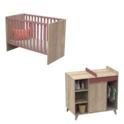 Chambre Bébé Duo Lit Bébé 60x120 + Commode Nova Rose Canyon 8 Chambre Bébé Duo Lit Bébé 60x120 + Commode Nova Rose Canyon -Allobébé st061615890 2