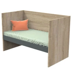 Chambre Trio Lit Combiné évolutif 70x140 En 140x190 + Commode + Armoire Nova Gris Volcan 15 Chambre Trio Lit Combiné évolutif 70x140 En 140x190 + Commode + Armoire Nova Gris Volcan -Allobébé st061642077 5