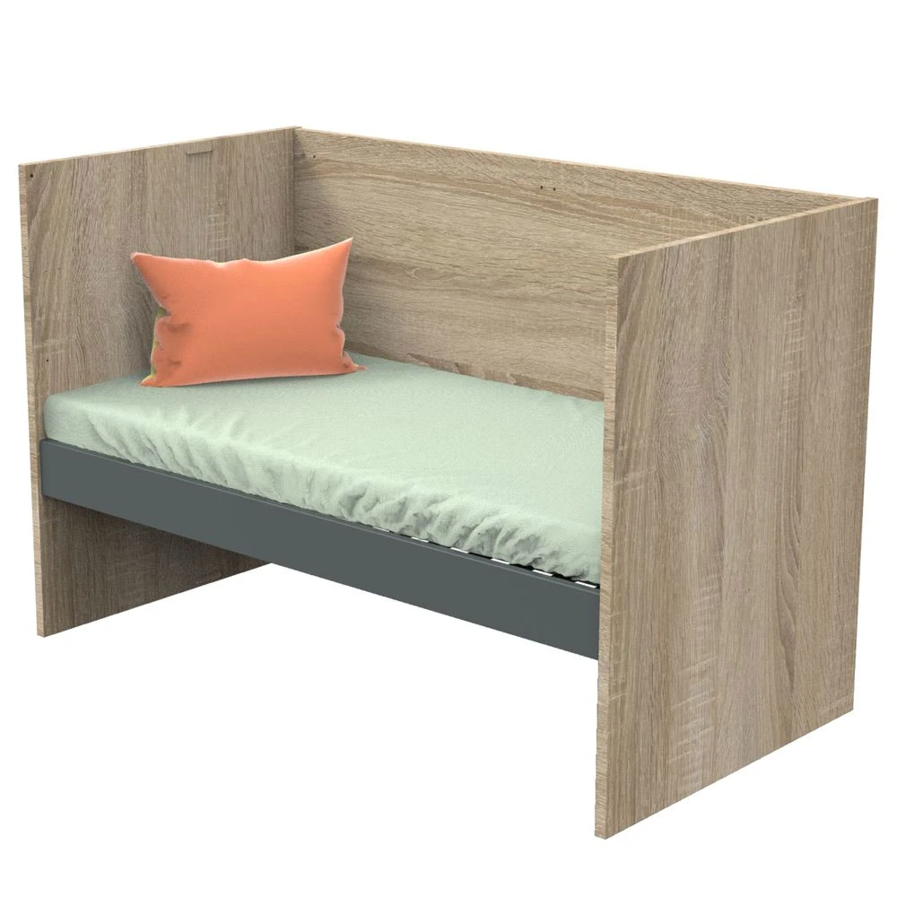 Chambre Trio Lit Combiné évolutif 70x140 En 140x190 + Commode + Armoire Nova Gris Volcan 6 Chambre Trio Lit Combiné évolutif 70x140 En 140x190 + Commode + Armoire Nova Gris Volcan – Image 6