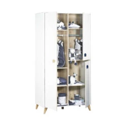 Chambre Duo Lit Combiné évolutif + Armoire Oslo Etoile -Allobébé st061661115 2