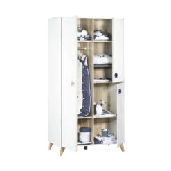 Chambre Duo Lit Combiné évolutif + Armoire Oslo Etoile -Allobébé st061661115 3