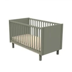 Chambre Duo Lit évolutif Bébé Little Big Bed 70x140 Cm + Commode 1 Tiroir 2 Portes Eleonore Kaki -Allobébé st061668803 3