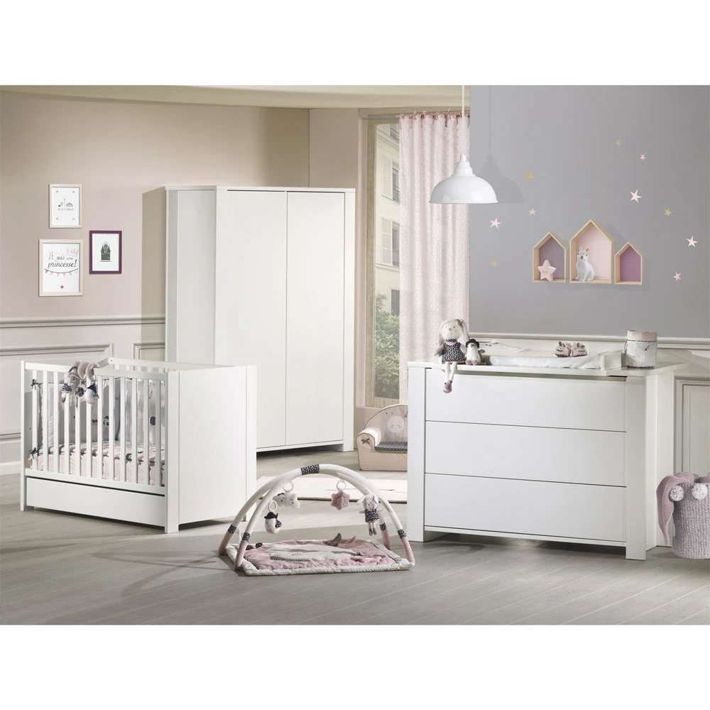 Chambre Trio Lit Little Big Bed+ Commode + Armoire Loft Blanc 1 Chambre Trio Lit Little Big Bed+ Commode + Armoire Loft Blanc