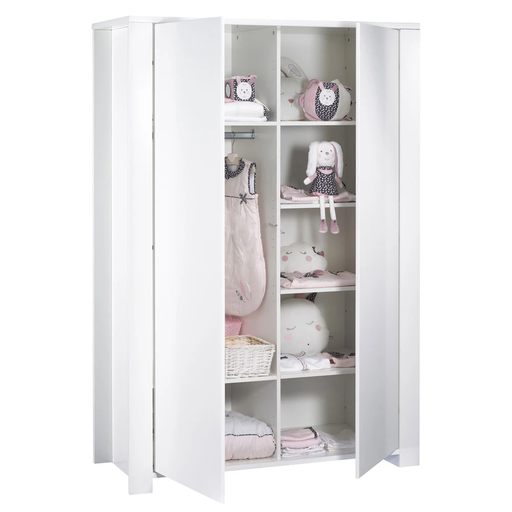Chambre Trio Lit Little Big Bed+ Commode + Armoire Loft Blanc 4 Chambre Trio Lit Little Big Bed+ Commode + Armoire Loft Blanc – Image 4