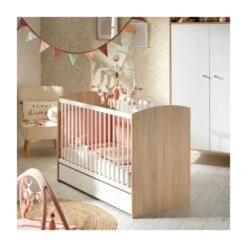 Lit Bébé 60x120 Cm Access Bois Blanc -Allobébé st063129067 3